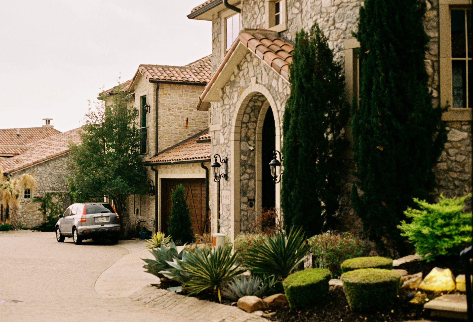 Texas Hill Country stone-clad home exterior